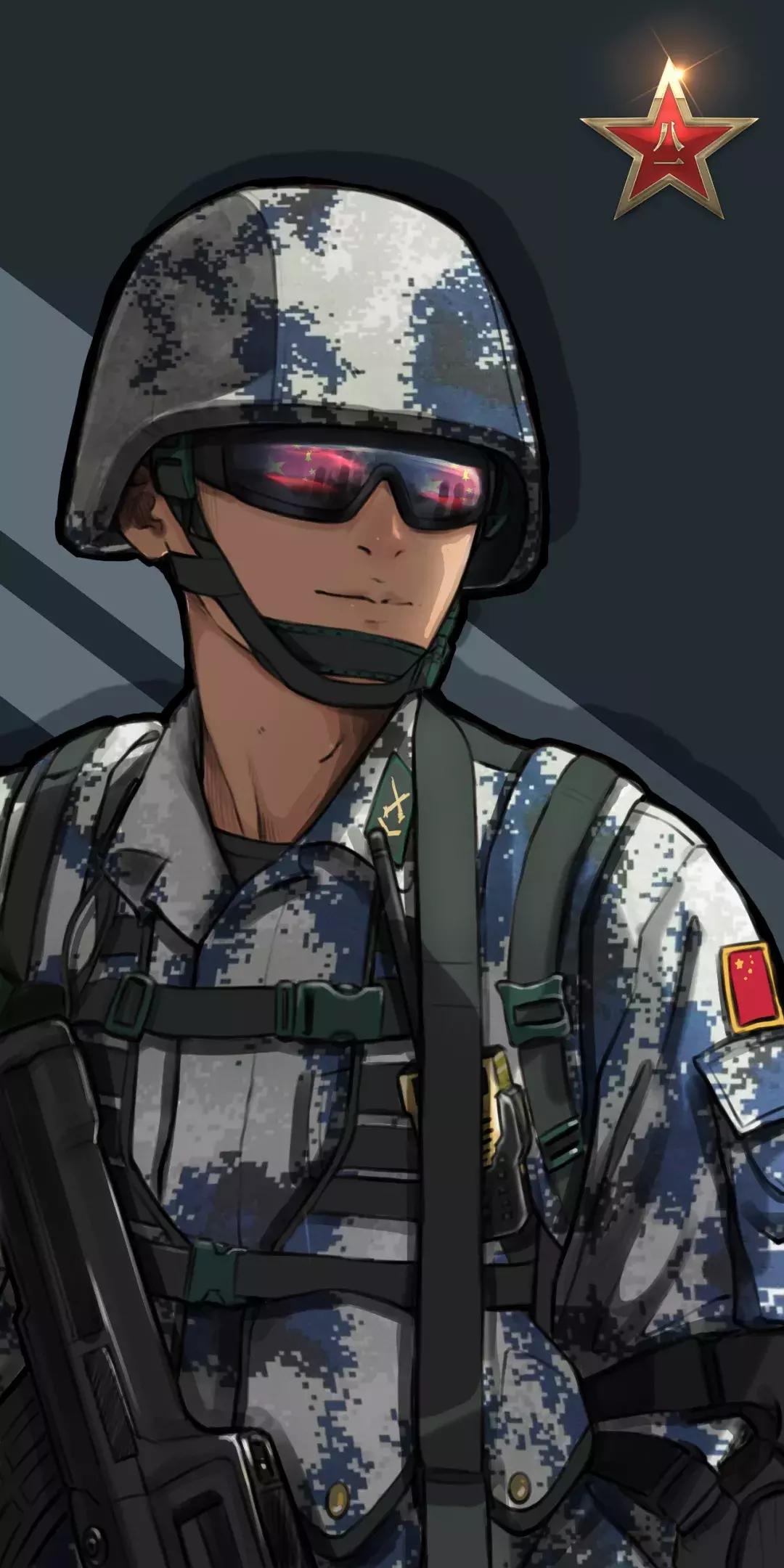 中国军人生日快乐,军人生日快乐动态图片