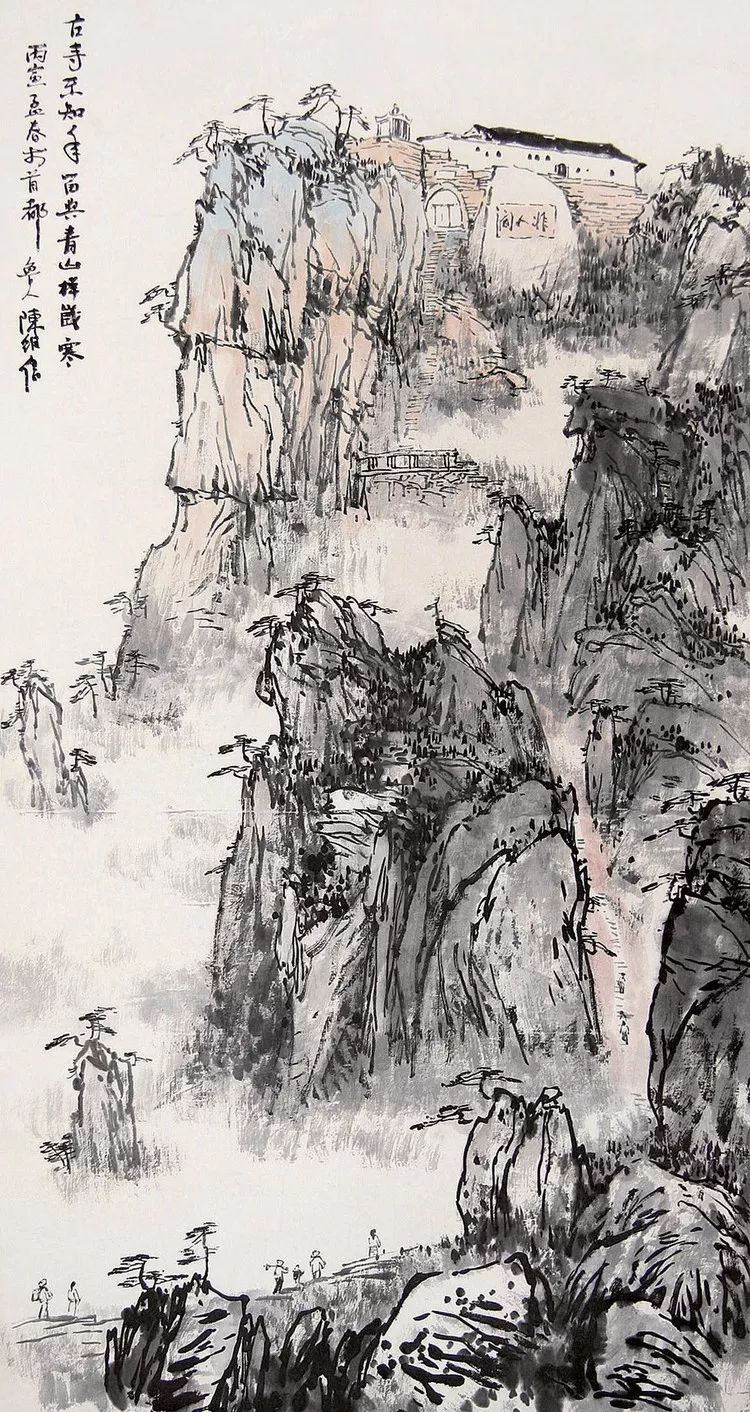 陈继儒山水画作品欣赏,陈良宗山水画作品欣赏