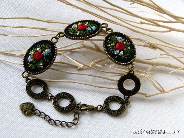 简单的刺绣秒学会,简单做美丽项链