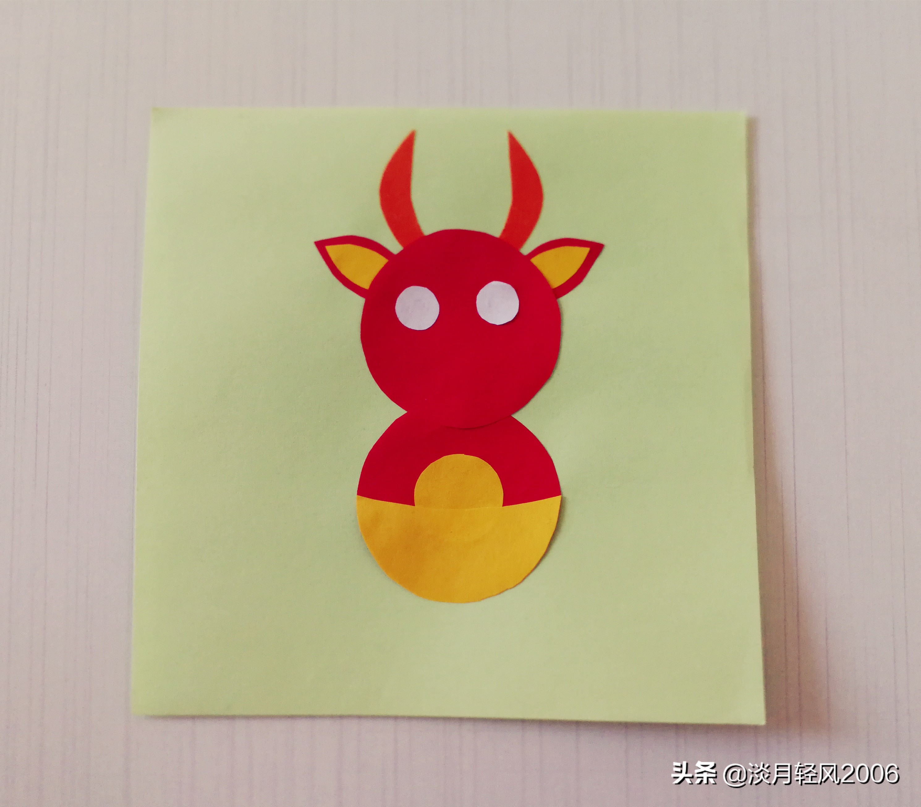 新年贺卡手工2021牛年,2021年牛年贺卡