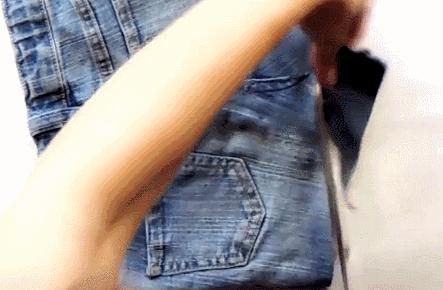 裤腰小怎么办30年老裁缝教你一招,牛仔裤腰大了怎么剪一刀改小