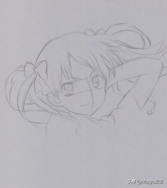 教你用铅笔手绘一张动漫人物白井黑子趁着周末画起来吧