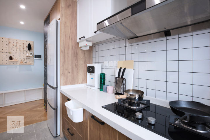 一字型厨房怎么设计高低台,厨房橱柜高低台设计效果图