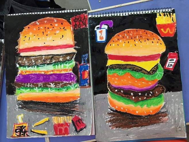 美术兴趣班油画棒创意范画3-5岁,100幅适合新手的油画棒作品