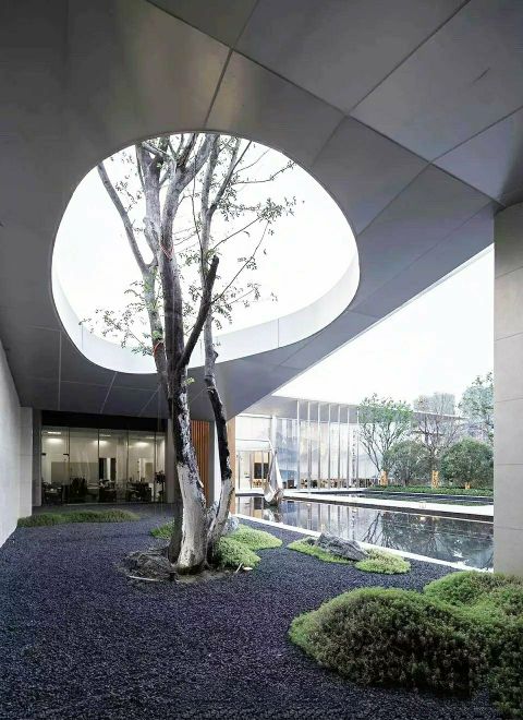 有禅意的天井,景观中的天井