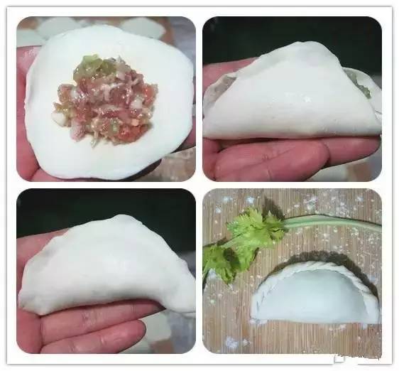 初学包月牙饺子的手法教程,漂亮饺子视频教程