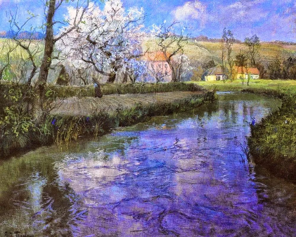 看一百遍都不觉得腻的山水,独特手法和细腻笔触的油画风景