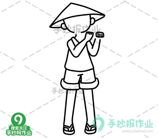 清明时节简笔画原创教程步骤,清明时节的简笔画