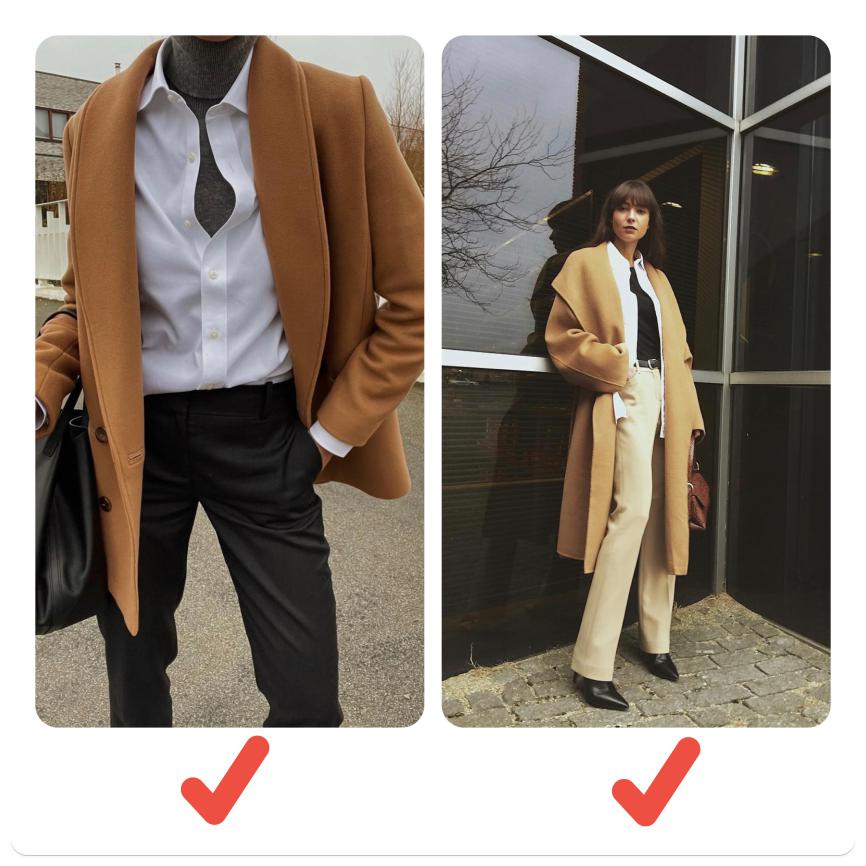 驼色大衣的10种经典穿法,驼色大衣穿搭减龄街拍