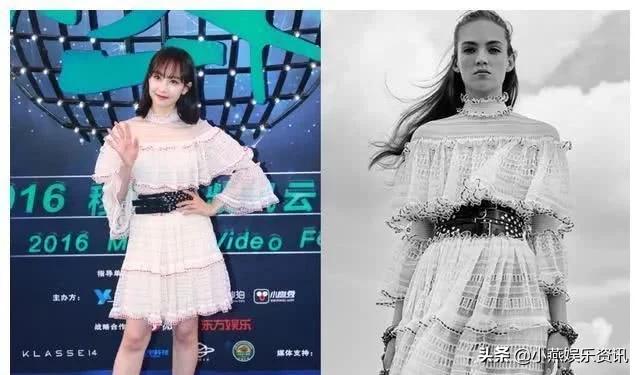 关晓彤撞衫超模,唐嫣和关晓彤的身材