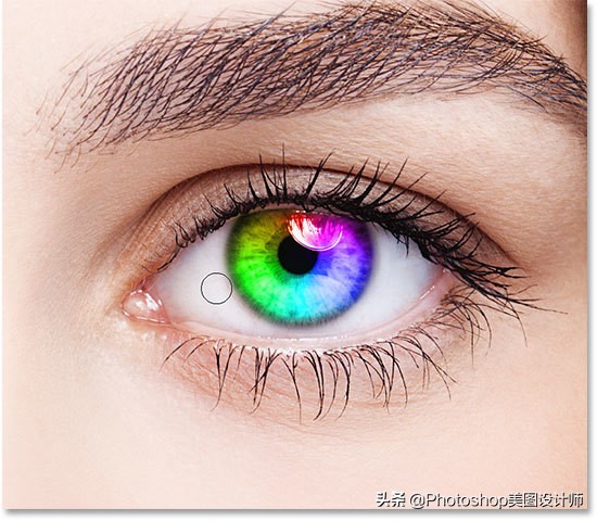 ps怎么制作美瞳花纹,ps如何改美瞳颜色