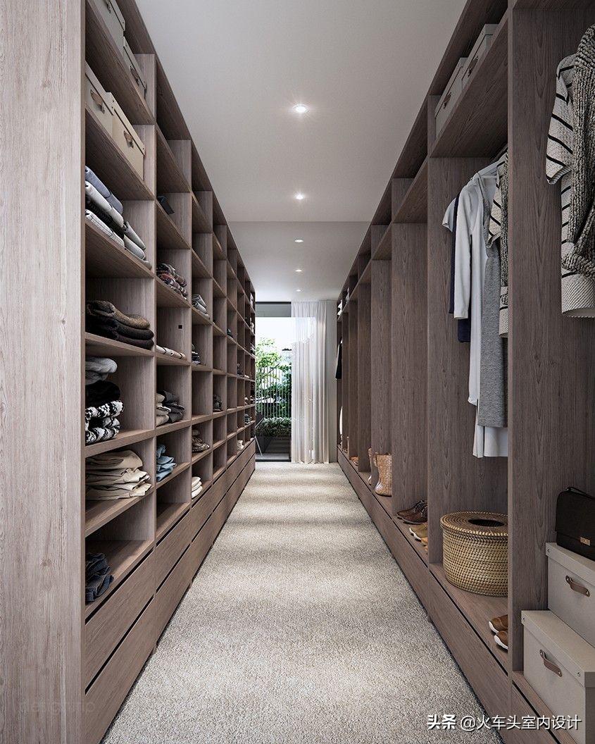 走入式衣帽间设计效果图轻奢风,轻奢简约大气衣帽间