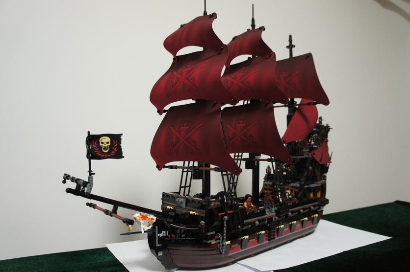 乐高海盗船安妮女王复仇号拼装,乐高海盗船加勒比黑珍珠号拼装