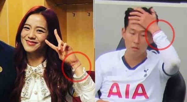 金智秀孙兴慜被曝恋情，网友扒出众多同款，女方曾专门去看比赛