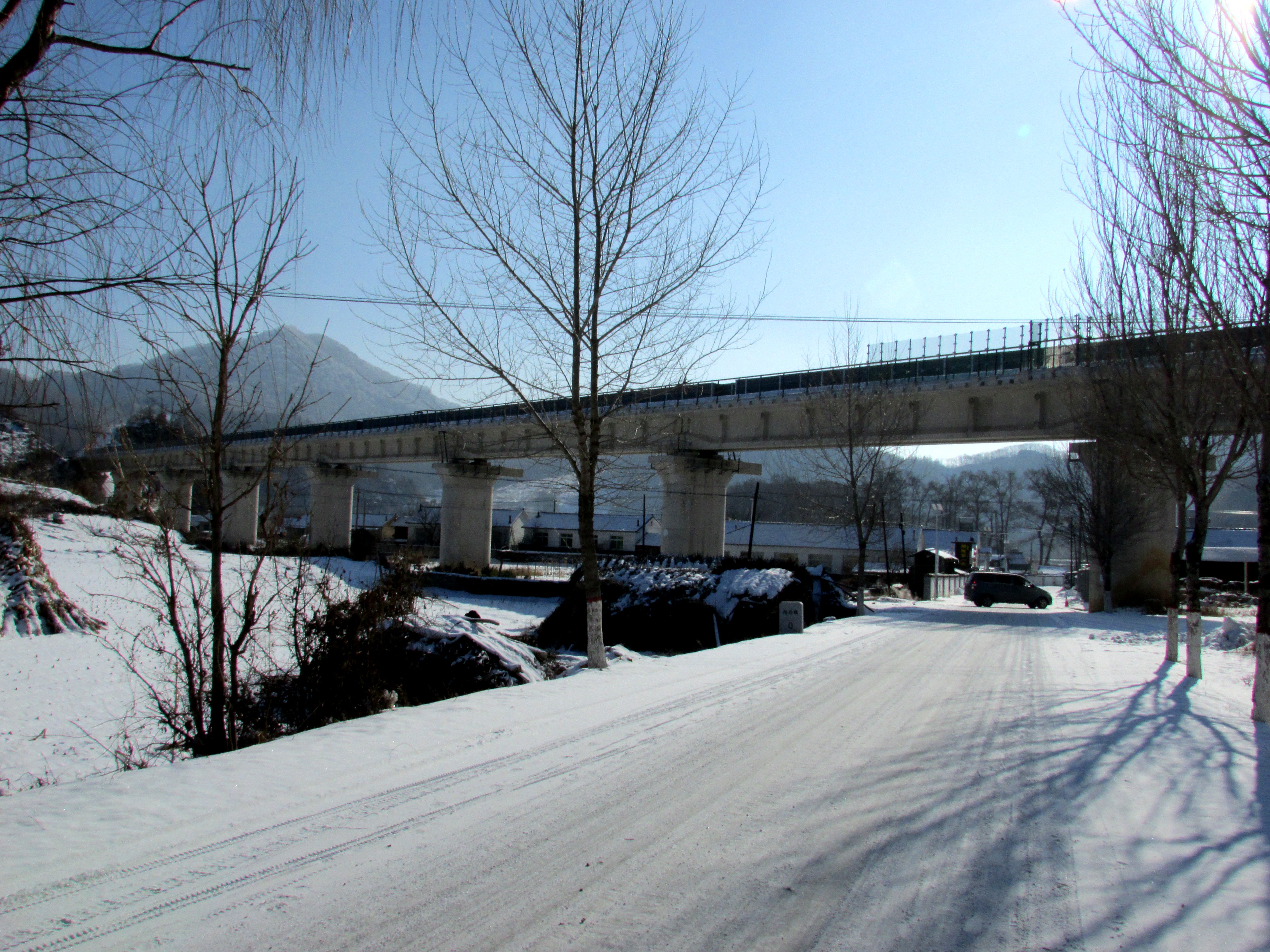 本溪湖里村冬季景色,本溪湖里村景色视频
