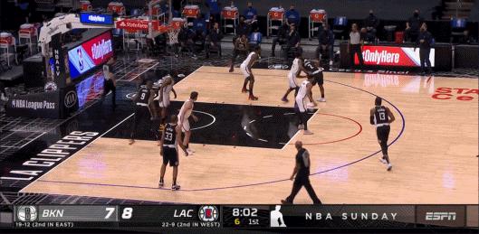 20210222篮网VS快船全场比赛攻防细节分析（上）