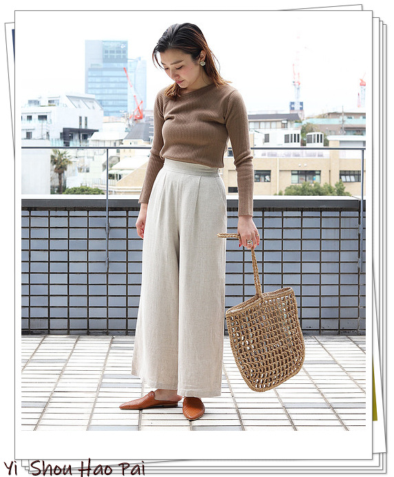 日系原单亚麻阔腿裤,亚麻阔腿裤穿搭夏季女正式场合