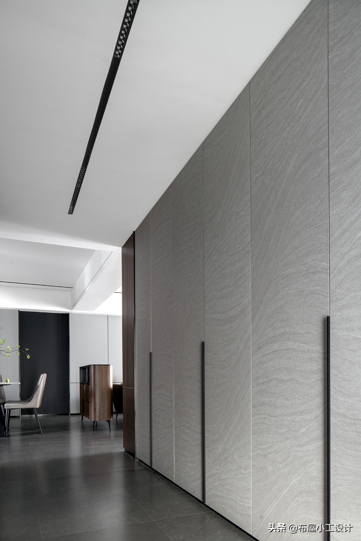 极简原木风别墅胡桃木,极简胡桃木风格全屋效果图