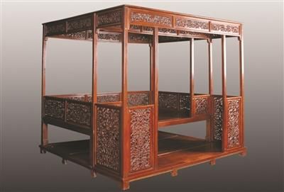 千工拔步床是古代小姐的嫁妆吗,中式顶级木制床