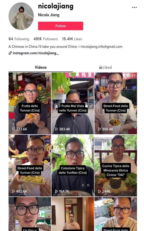 tiktok意大利小哥,意大利华裔中国美食