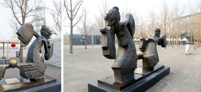 北京鸟巢附近雕塑,鸟巢雕塑效果图