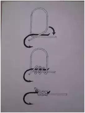 有洞的绑鱼钩方法图解,一字绑鱼钩简单教程