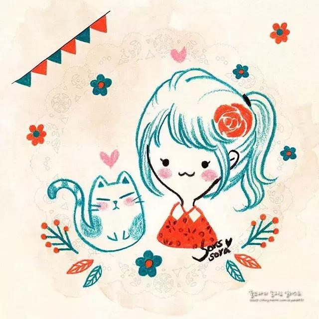 哈士奇的简笔画图片用彩铅画的,儿童彩铅简笔画6-12岁美观小人