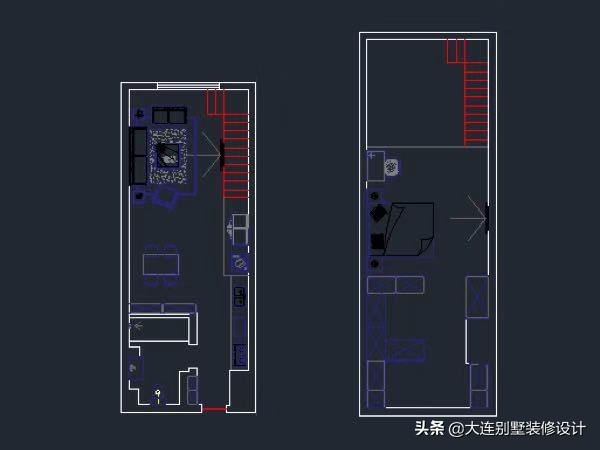 大连40平米跃层装修效果图,大连菁英汇公寓