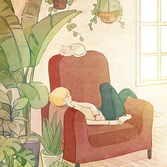 韩国插画师smana手绘可爱女生,韩国插画师人物手绘