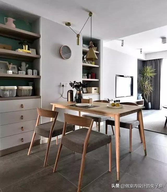 餐边柜怎么摆放好看图片视频,有餐边柜餐厅桌子怎么摆放最合适