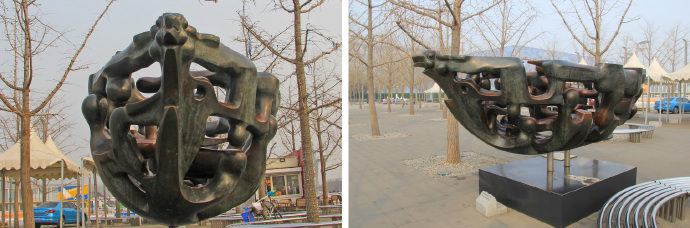 北京鸟巢附近雕塑,鸟巢雕塑效果图