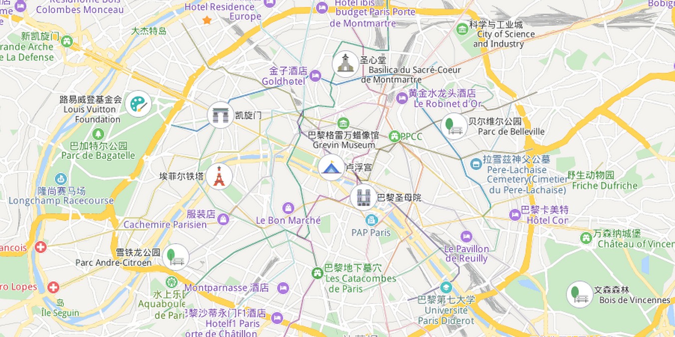 巴黎布洛涅森林公园的夜晚,巴黎布洛涅公园