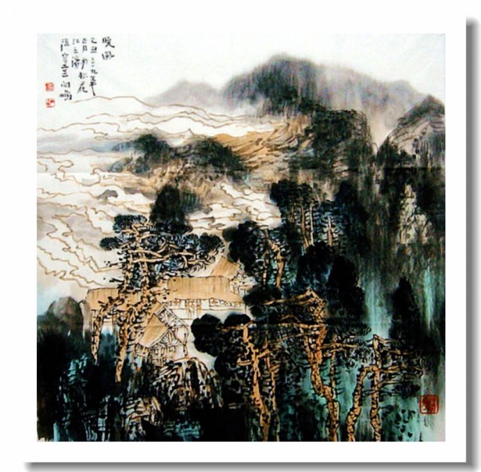 李向鸿山水画精品欣赏,李雁飞写意山水画