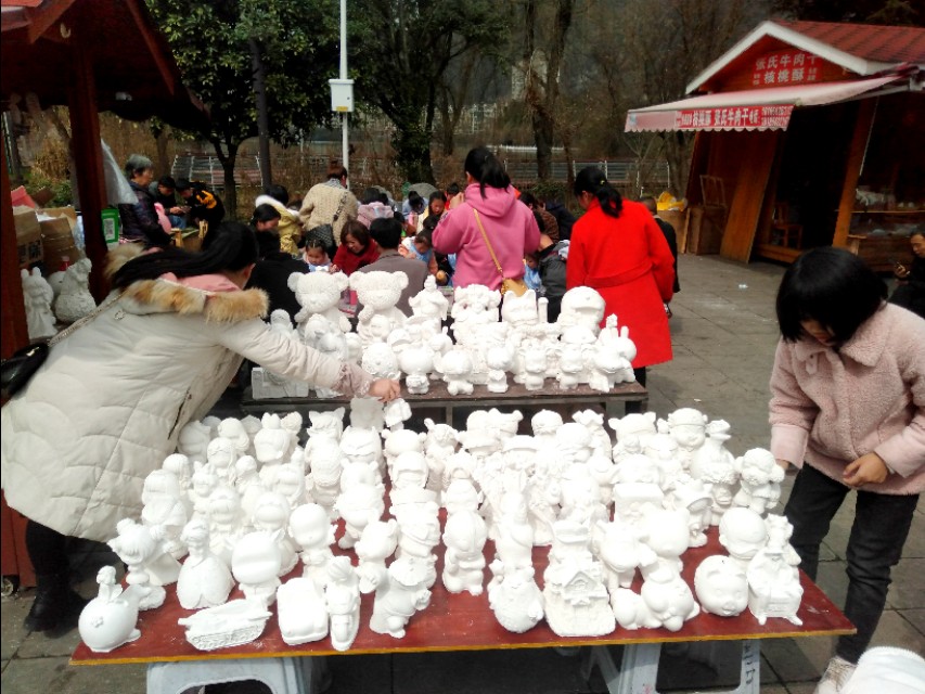 石膏diy绘画图片简单,diy染色石膏