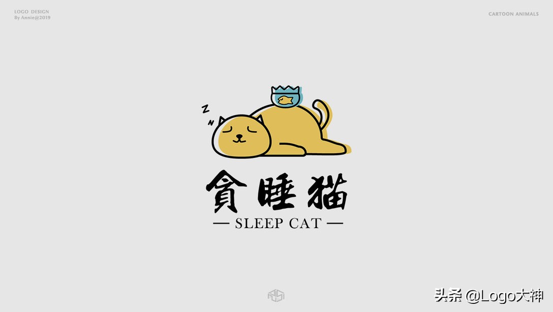 餐饮卡通logo设计,卡通阿婆logo设计