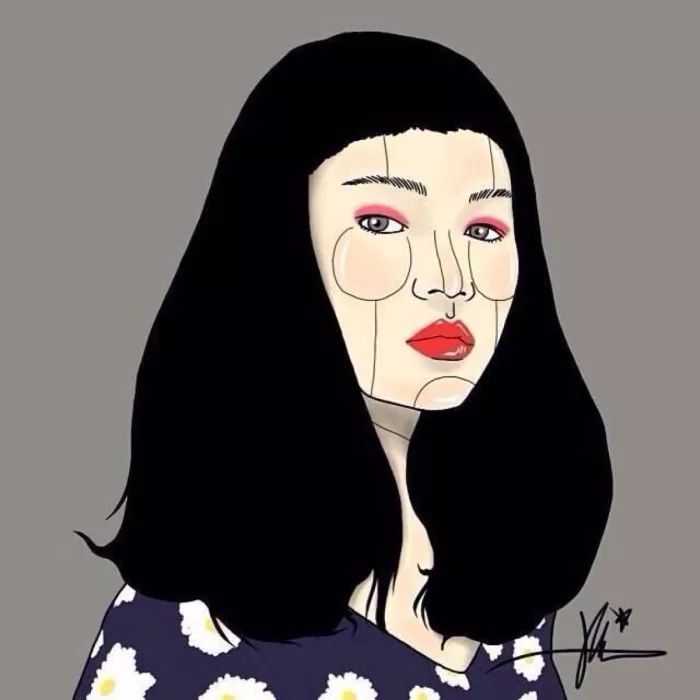 森系简约黑白手绘头像,个性原宿风手绘头像