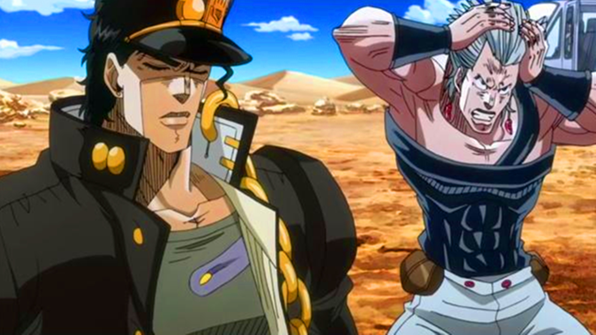 jojo的奇妙冒险空条承太郎看照片,空条承太郎吞烟喝饮料