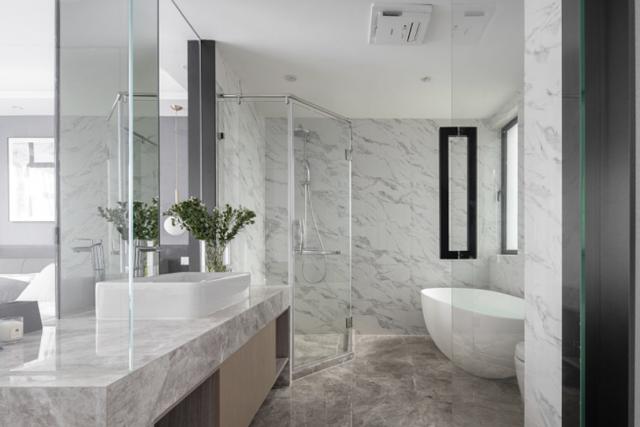 高级大理石电视墙装修效果图大全,都一样的墙砖做电视背景墙