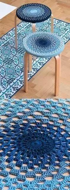 钩针汽车坐垫的编织教程,方形椅子坐垫钩针教程