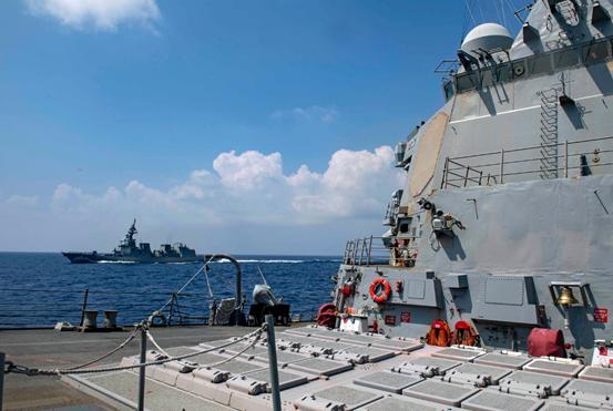 美舰过台海细节,官方谈美舰通过台海