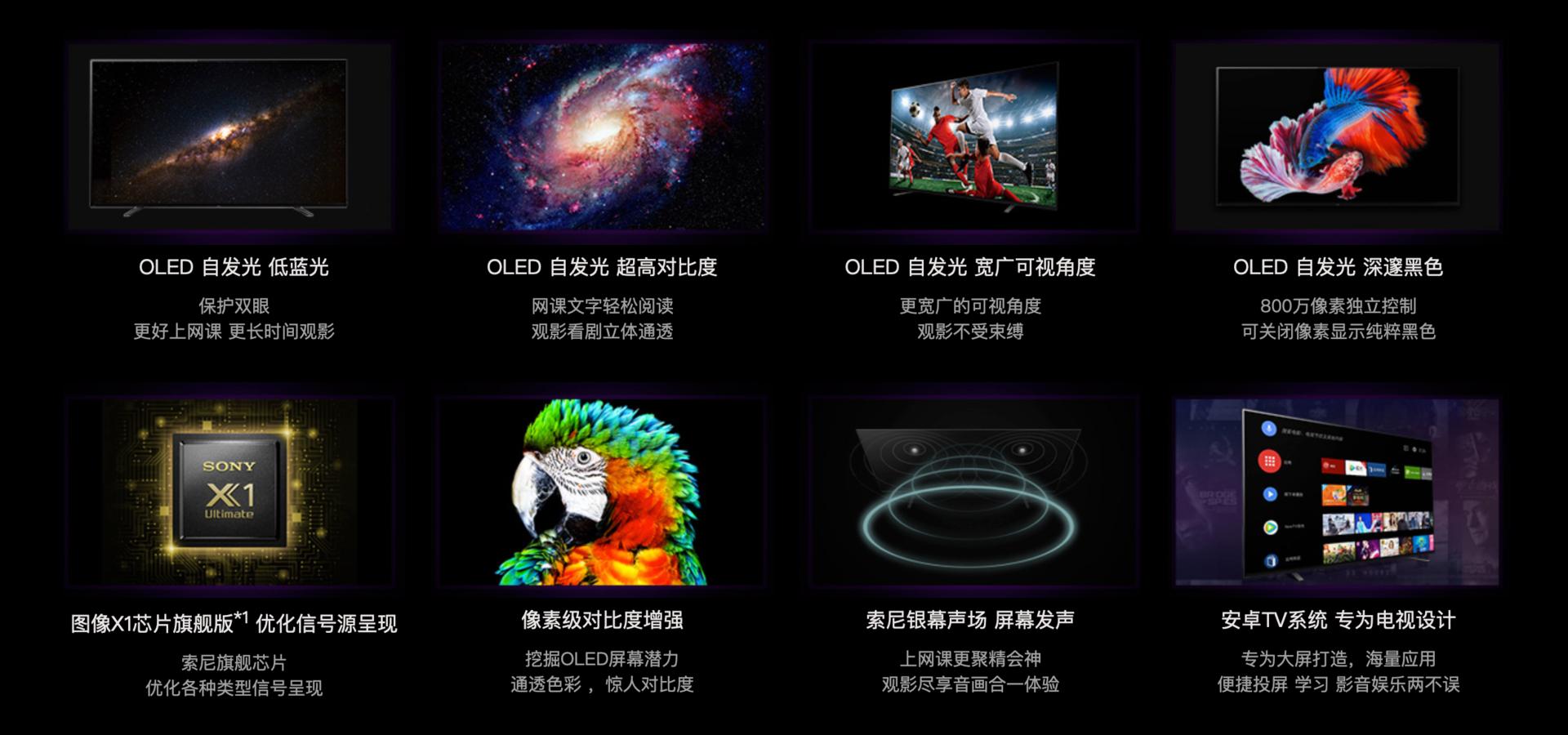 索尼a8h和索尼a9g,索尼4koled电视沉浸式体验