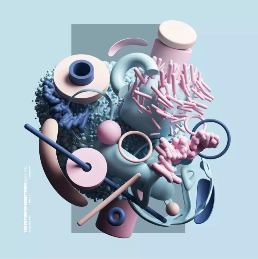 会动的3d插画,c4d会动的字体教程