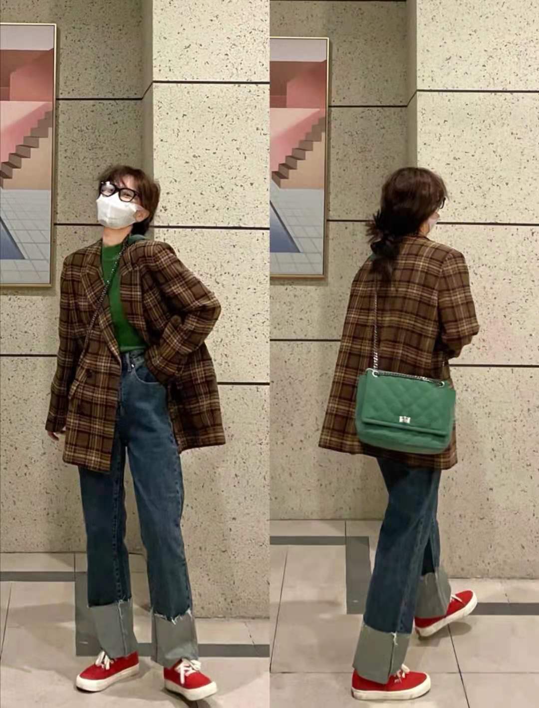 春天西装外套,卡其色西装外套搭配图片女