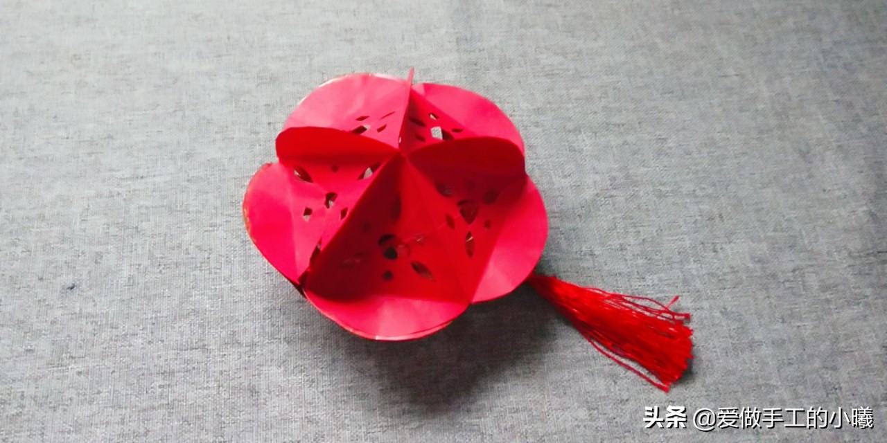 彩纸做灯笼手工简单漂亮教程,用彩纸做成灯笼手工最简单又好看