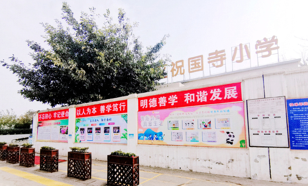 锦江区祝国寺小学全景图,成都市锦江区东湖小学