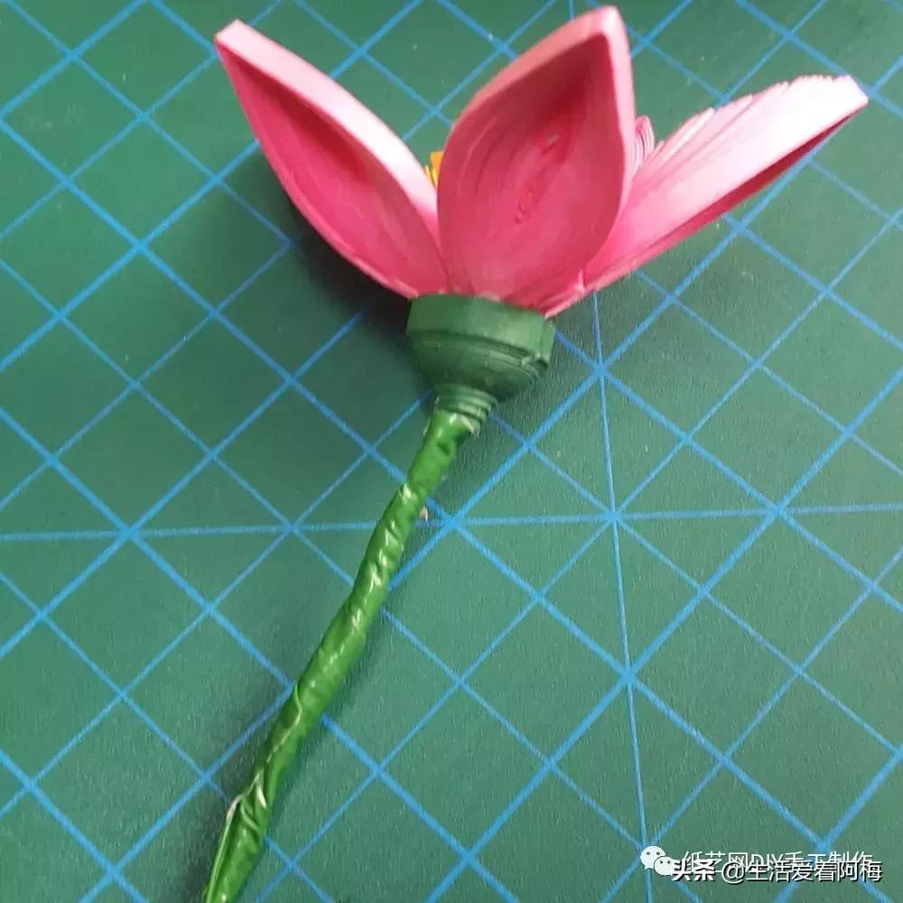 简单易学褶皱纸手工花束教师节,衍纸教师节立体花束教程