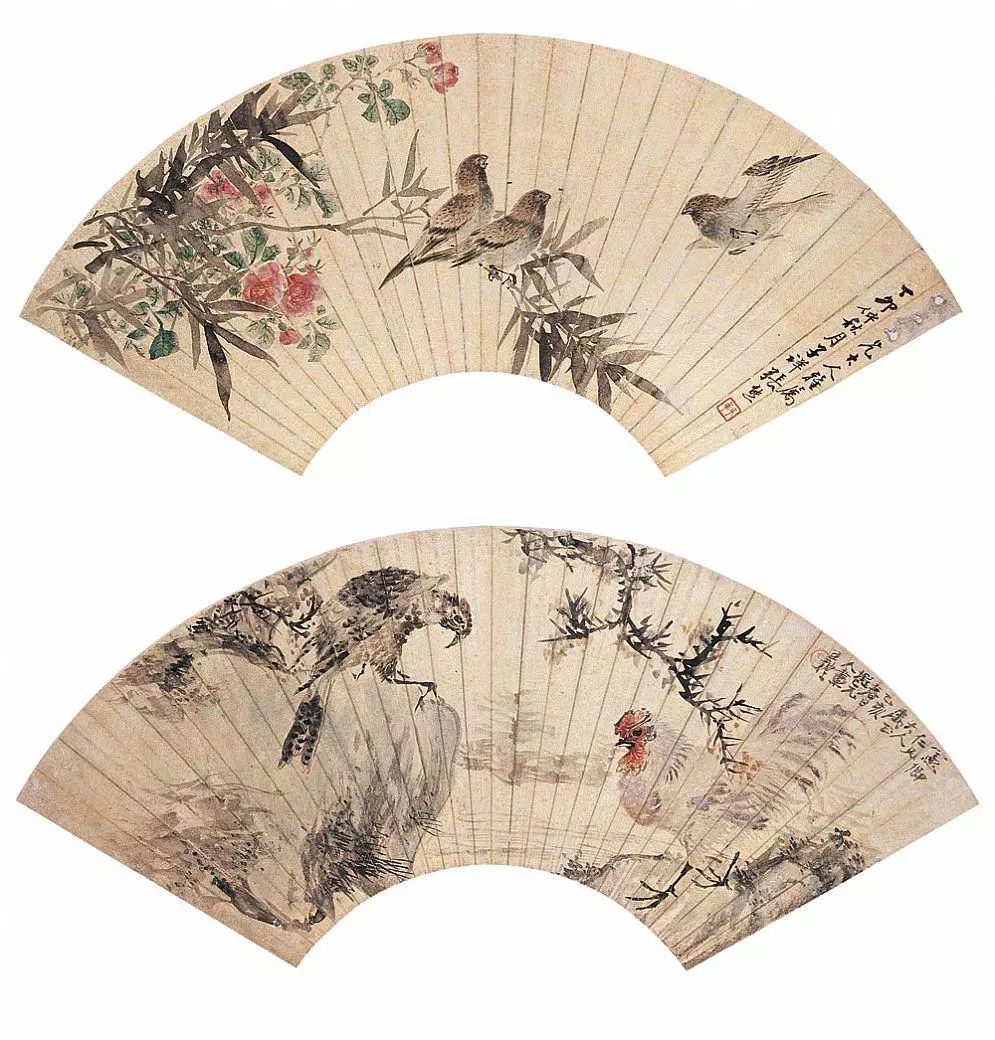 布局精妙的写意花鸟画,中国花鸟画有一种典型的构图方法