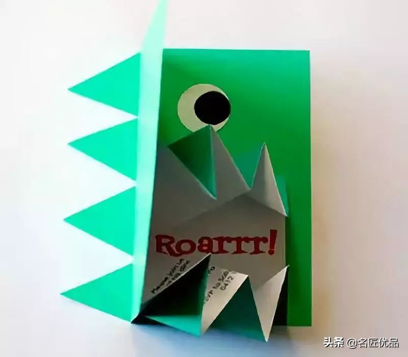 恐龙贺卡手工制作,纸盒手工制作大全创意幼儿园恐龙