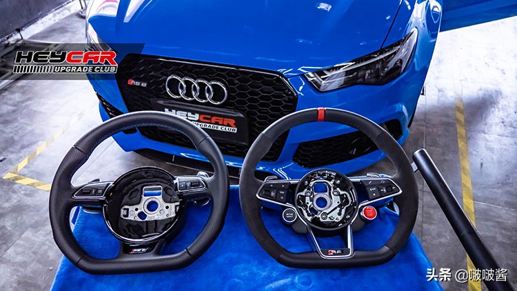 奥迪rs6方向盘,奥迪rs6赛道模式按键改装