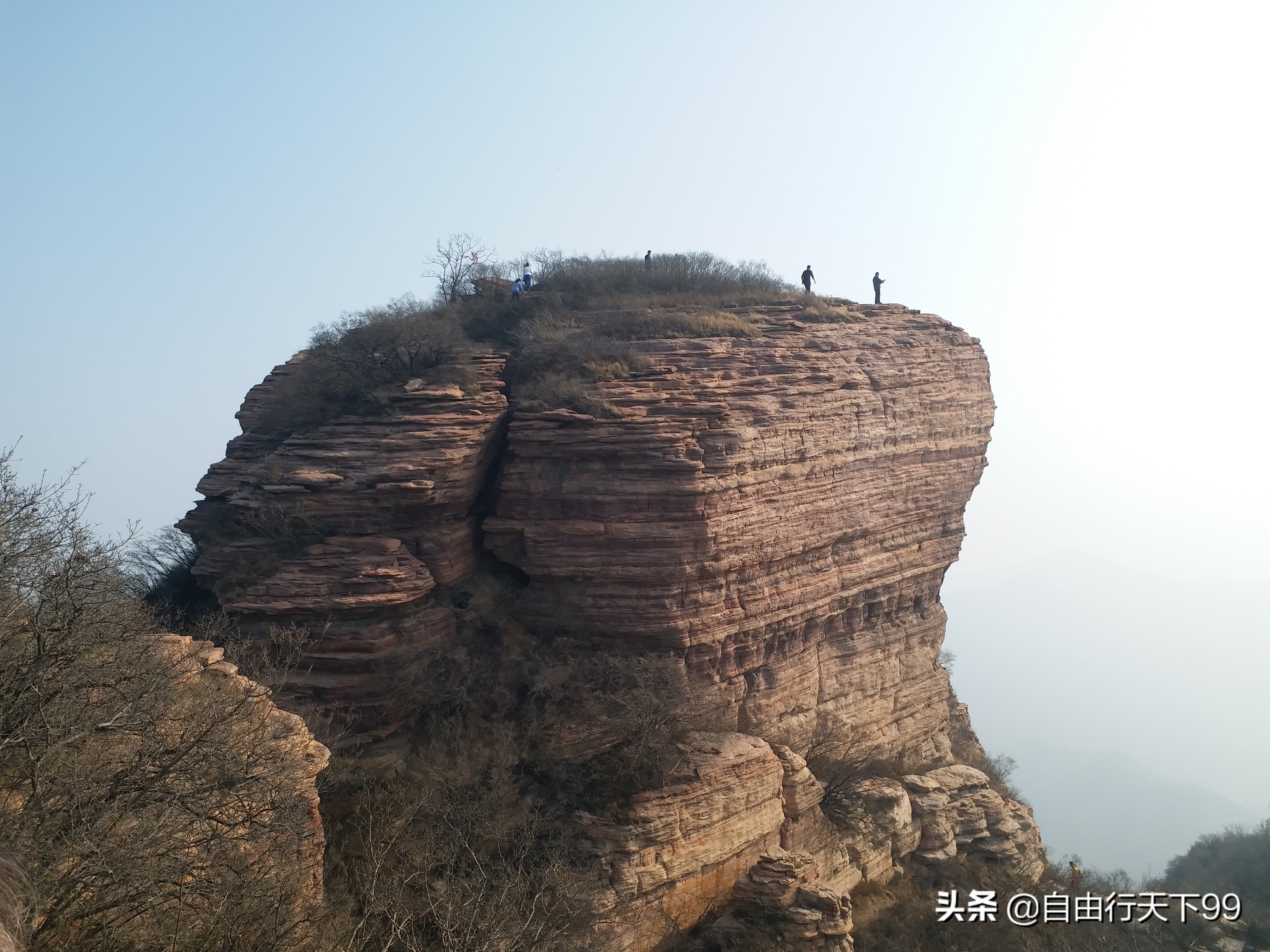 石家庄井陉深山山顶,井陉悬崖峭壁